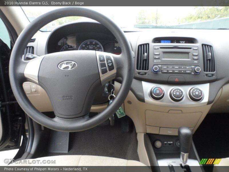 Ebony Black / Beige 2010 Hyundai Elantra GLS