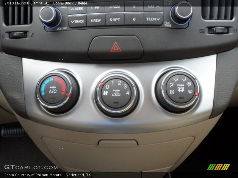 Ebony Black / Beige 2010 Hyundai Elantra GLS