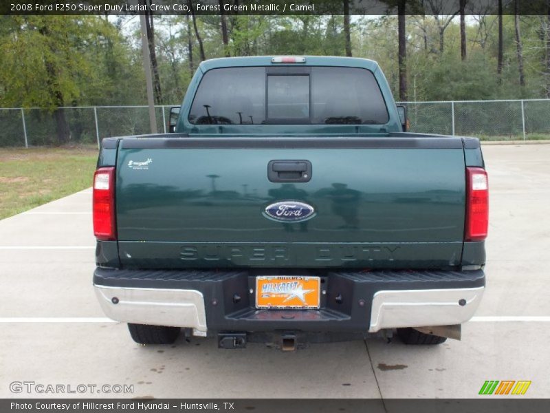 Forest Green Metallic / Camel 2008 Ford F250 Super Duty Lariat Crew Cab
