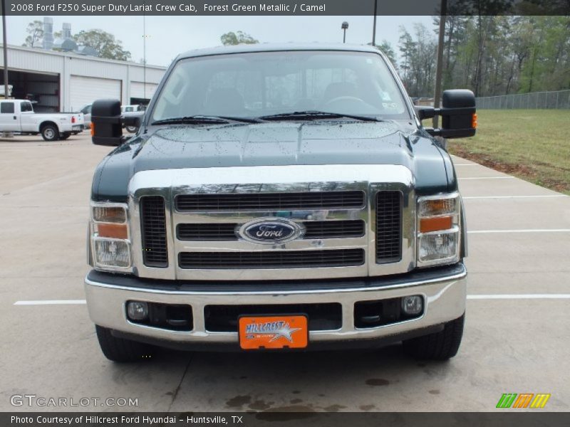 Forest Green Metallic / Camel 2008 Ford F250 Super Duty Lariat Crew Cab