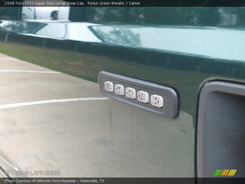 Forest Green Metallic / Camel 2008 Ford F250 Super Duty Lariat Crew Cab
