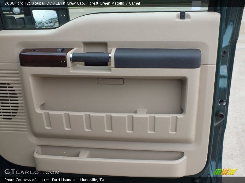 Forest Green Metallic / Camel 2008 Ford F250 Super Duty Lariat Crew Cab
