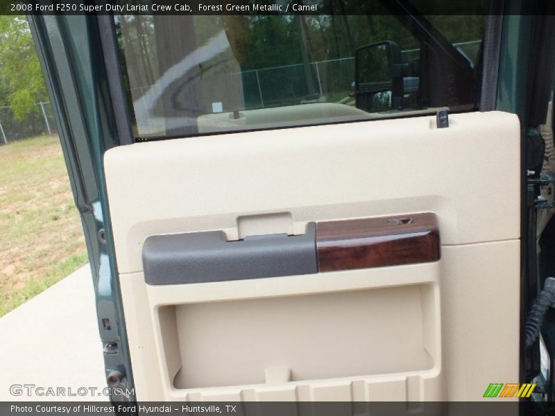 Forest Green Metallic / Camel 2008 Ford F250 Super Duty Lariat Crew Cab