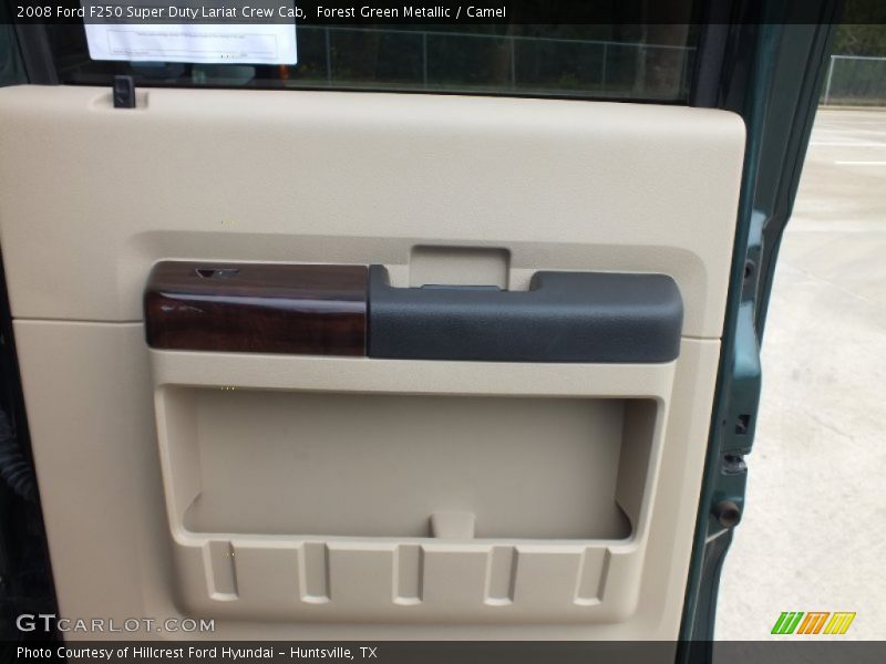 Forest Green Metallic / Camel 2008 Ford F250 Super Duty Lariat Crew Cab