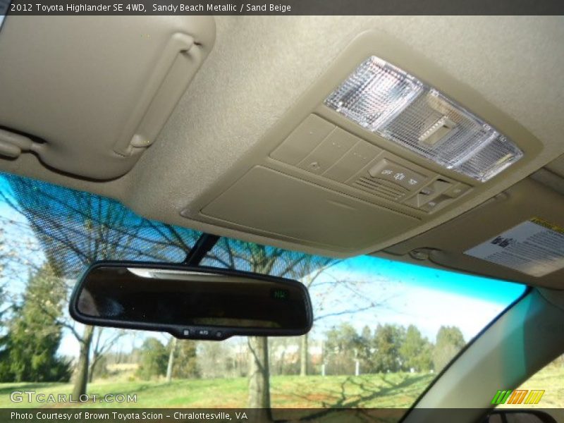 Sandy Beach Metallic / Sand Beige 2012 Toyota Highlander SE 4WD