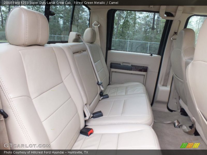 Forest Green Metallic / Camel 2008 Ford F250 Super Duty Lariat Crew Cab