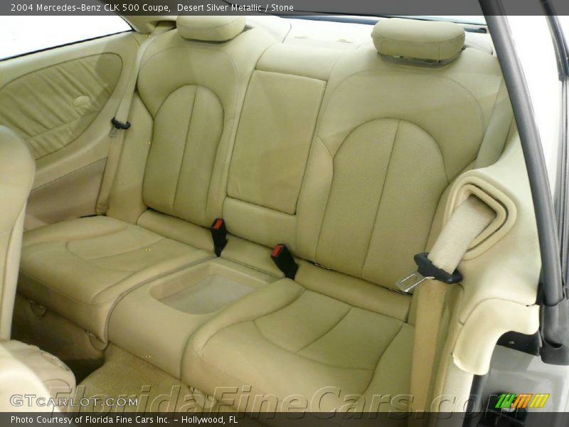 Desert Silver Metallic / Stone 2004 Mercedes-Benz CLK 500 Coupe