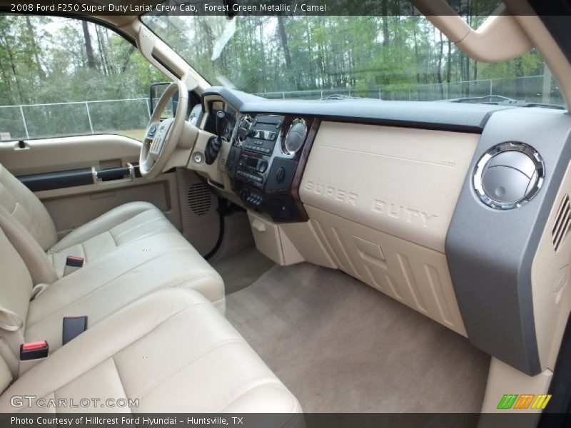 Forest Green Metallic / Camel 2008 Ford F250 Super Duty Lariat Crew Cab