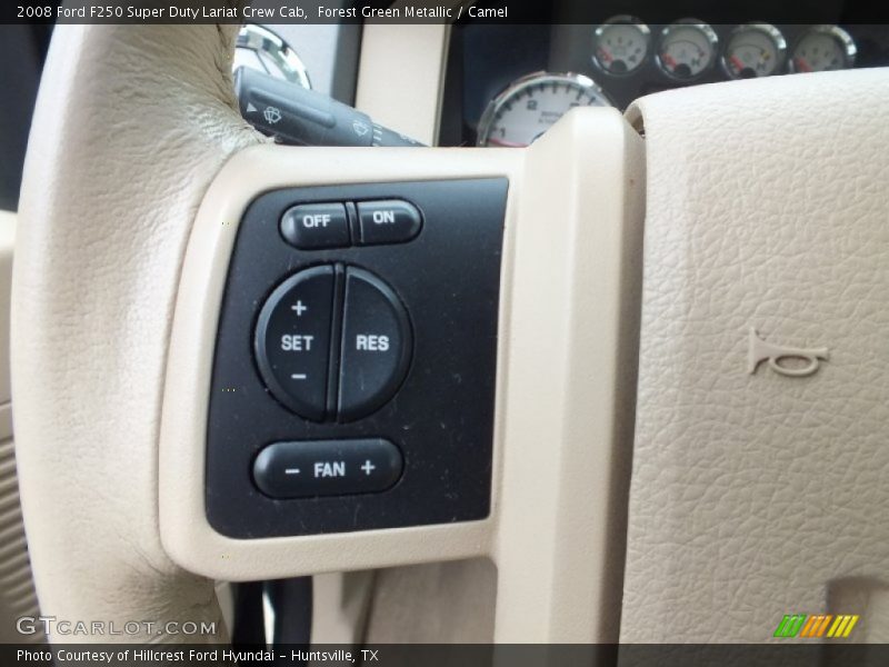 Forest Green Metallic / Camel 2008 Ford F250 Super Duty Lariat Crew Cab