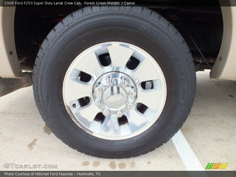 Forest Green Metallic / Camel 2008 Ford F250 Super Duty Lariat Crew Cab