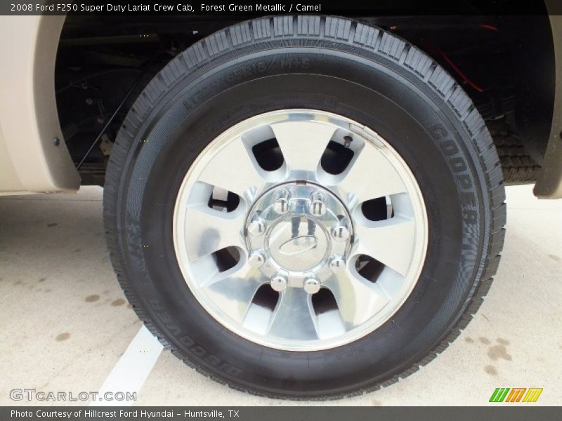 Forest Green Metallic / Camel 2008 Ford F250 Super Duty Lariat Crew Cab