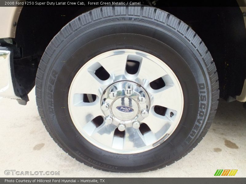 Forest Green Metallic / Camel 2008 Ford F250 Super Duty Lariat Crew Cab