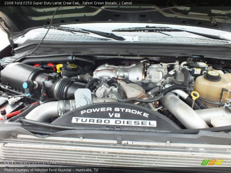 Forest Green Metallic / Camel 2008 Ford F250 Super Duty Lariat Crew Cab