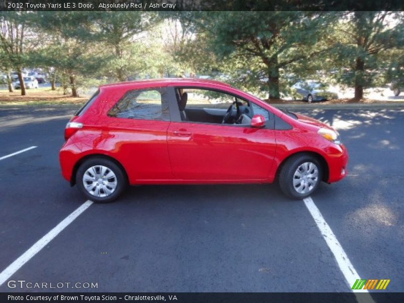 Absolutely Red / Ash Gray 2012 Toyota Yaris LE 3 Door