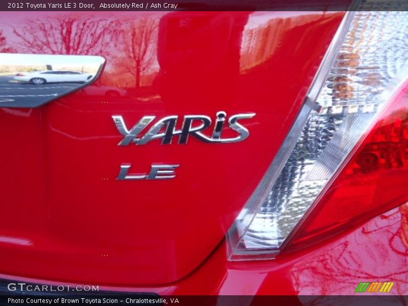 Absolutely Red / Ash Gray 2012 Toyota Yaris LE 3 Door