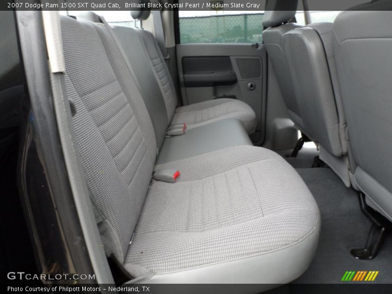 Brilliant Black Crystal Pearl / Medium Slate Gray 2007 Dodge Ram 1500 SXT Quad Cab