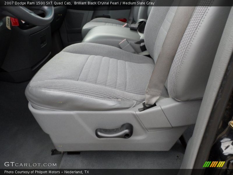 Brilliant Black Crystal Pearl / Medium Slate Gray 2007 Dodge Ram 1500 SXT Quad Cab
