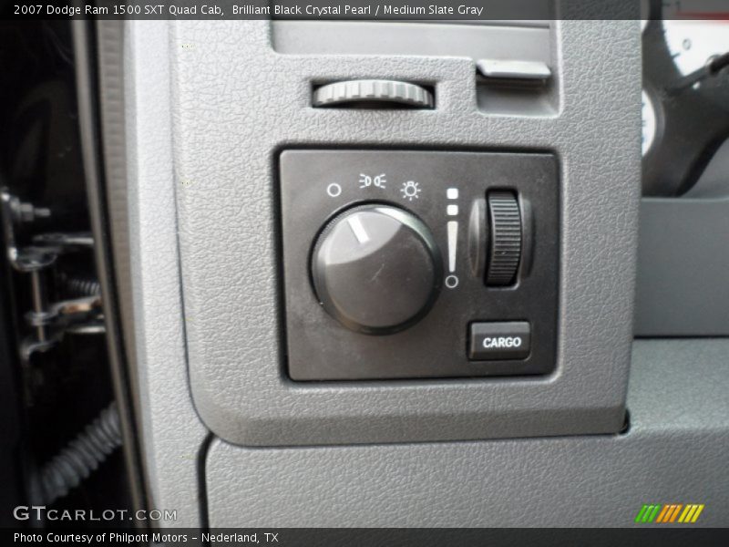 Brilliant Black Crystal Pearl / Medium Slate Gray 2007 Dodge Ram 1500 SXT Quad Cab