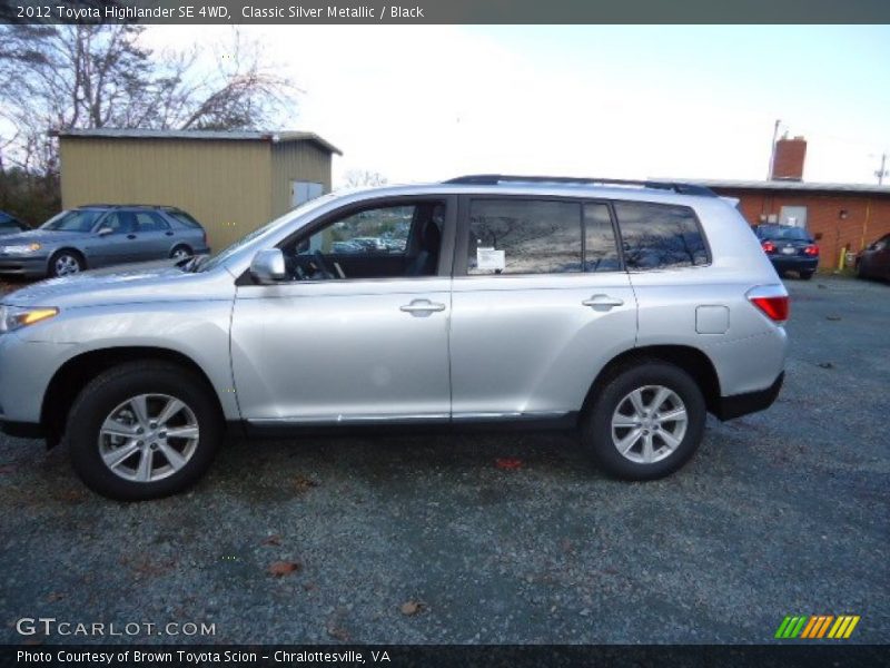 Classic Silver Metallic / Black 2012 Toyota Highlander SE 4WD