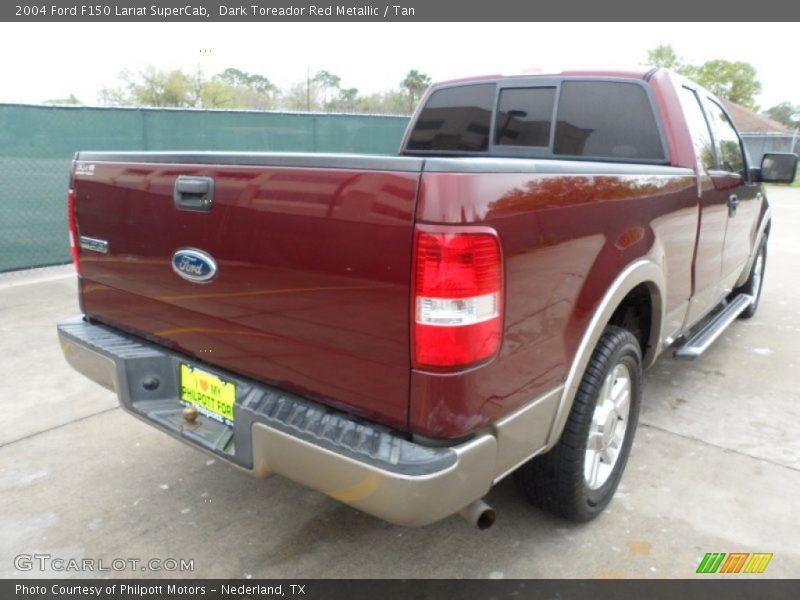 Dark Toreador Red Metallic / Tan 2004 Ford F150 Lariat SuperCab