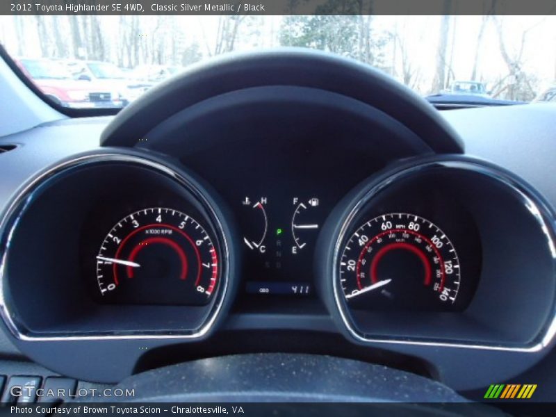 Classic Silver Metallic / Black 2012 Toyota Highlander SE 4WD