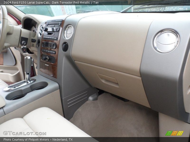 Dark Toreador Red Metallic / Tan 2004 Ford F150 Lariat SuperCab