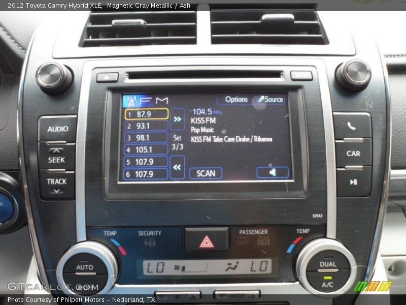 Audio System of 2012 Camry Hybrid XLE