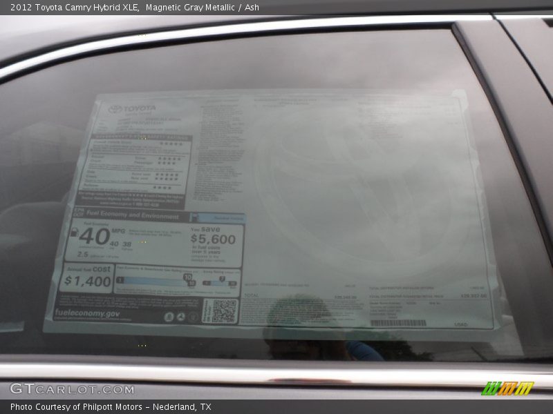 Magnetic Gray Metallic / Ash 2012 Toyota Camry Hybrid XLE