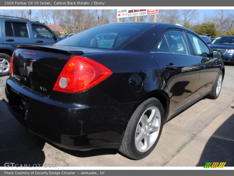 Carbon Black Metallic / Ebony 2009 Pontiac G6 V6 Sedan