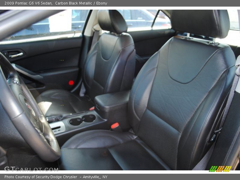 Carbon Black Metallic / Ebony 2009 Pontiac G6 V6 Sedan