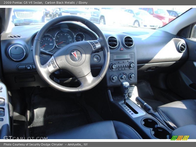 Carbon Black Metallic / Ebony 2009 Pontiac G6 V6 Sedan