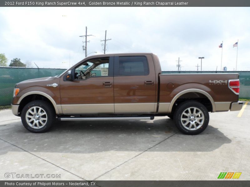 Golden Bronze Metallic / King Ranch Chaparral Leather 2012 Ford F150 King Ranch SuperCrew 4x4