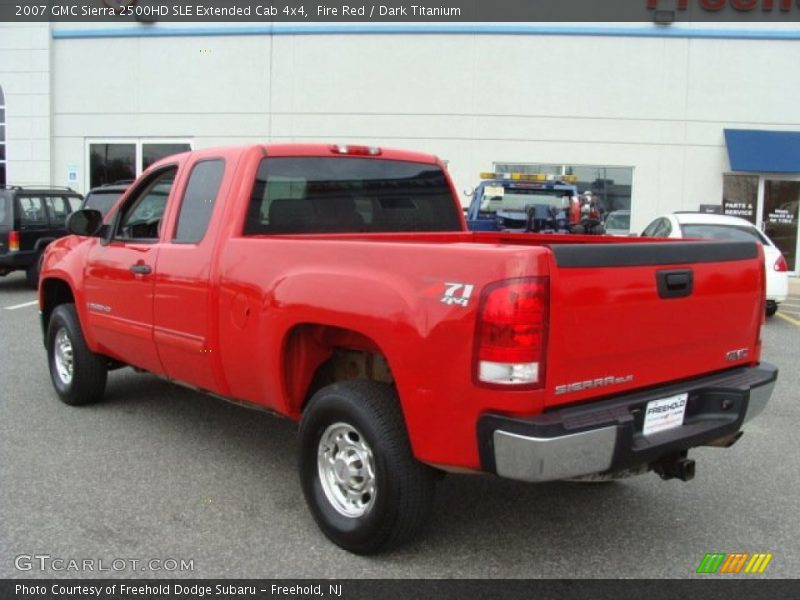 Fire Red / Dark Titanium 2007 GMC Sierra 2500HD SLE Extended Cab 4x4