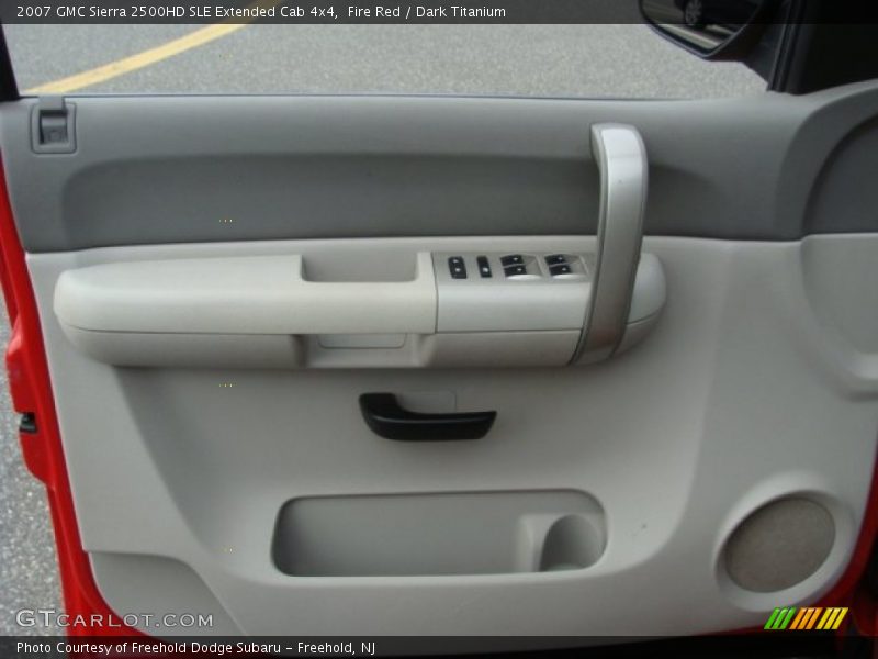 Fire Red / Dark Titanium 2007 GMC Sierra 2500HD SLE Extended Cab 4x4