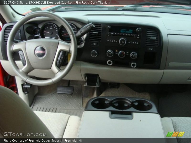 Fire Red / Dark Titanium 2007 GMC Sierra 2500HD SLE Extended Cab 4x4