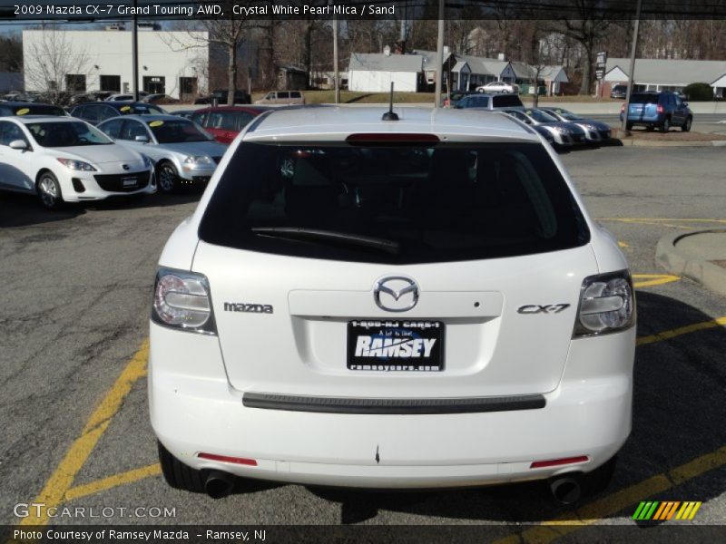 Crystal White Pearl Mica / Sand 2009 Mazda CX-7 Grand Touring AWD