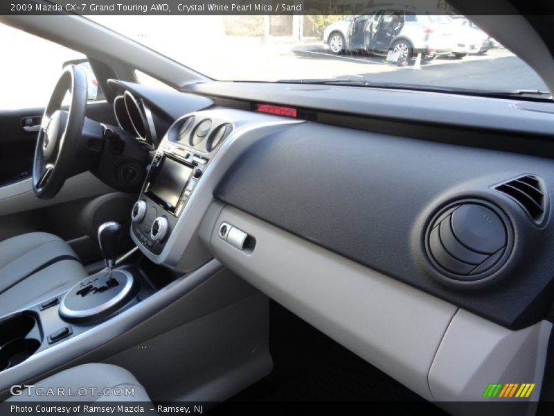 Crystal White Pearl Mica / Sand 2009 Mazda CX-7 Grand Touring AWD
