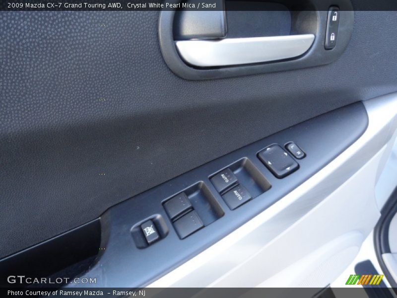 Crystal White Pearl Mica / Sand 2009 Mazda CX-7 Grand Touring AWD