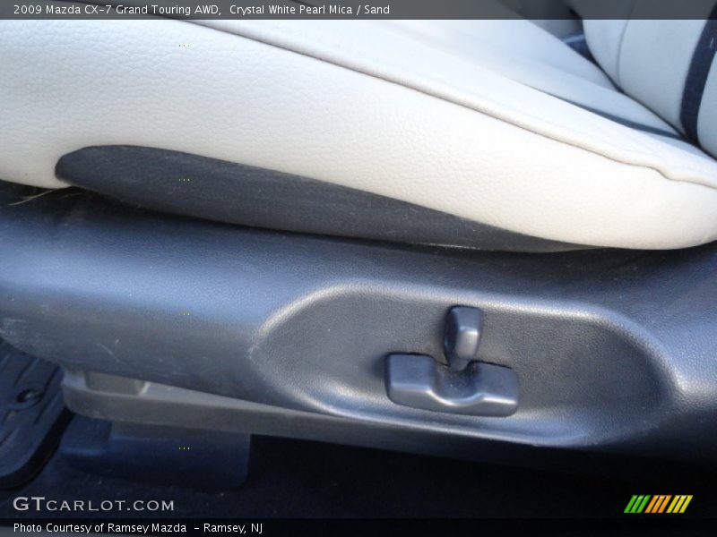 Crystal White Pearl Mica / Sand 2009 Mazda CX-7 Grand Touring AWD