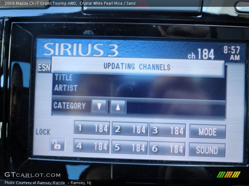 Crystal White Pearl Mica / Sand 2009 Mazda CX-7 Grand Touring AWD