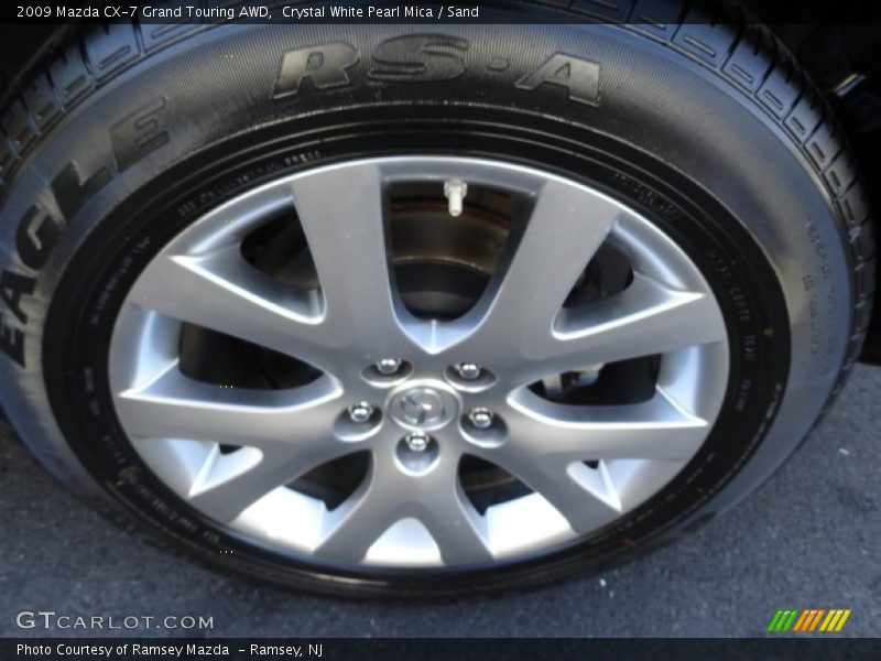 Crystal White Pearl Mica / Sand 2009 Mazda CX-7 Grand Touring AWD