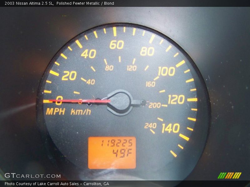 Polished Pewter Metallic / Blond 2003 Nissan Altima 2.5 SL