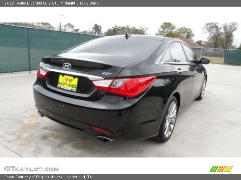 Midnight Black / Black 2012 Hyundai Sonata SE 2.0T