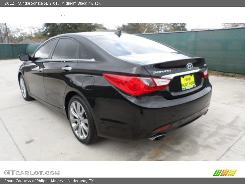 Midnight Black / Black 2012 Hyundai Sonata SE 2.0T