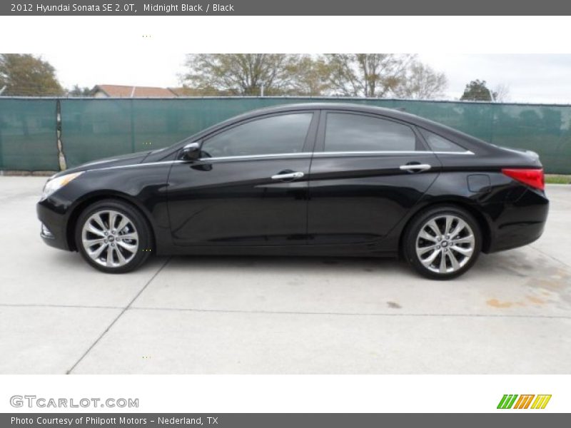 Midnight Black / Black 2012 Hyundai Sonata SE 2.0T
