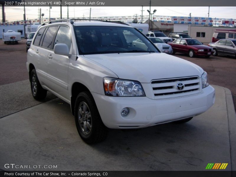 Super White / Ash Gray 2007 Toyota Highlander V6 4WD