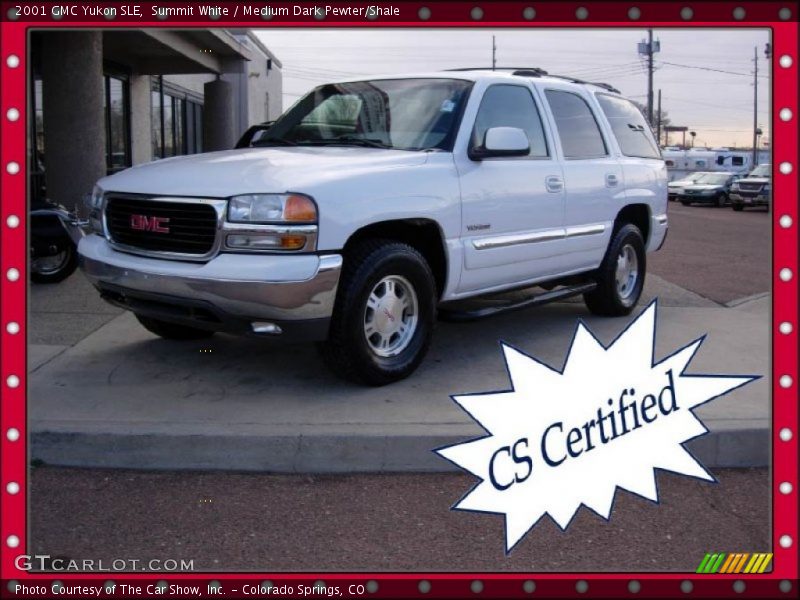 Summit White / Medium Dark Pewter/Shale 2001 GMC Yukon SLE