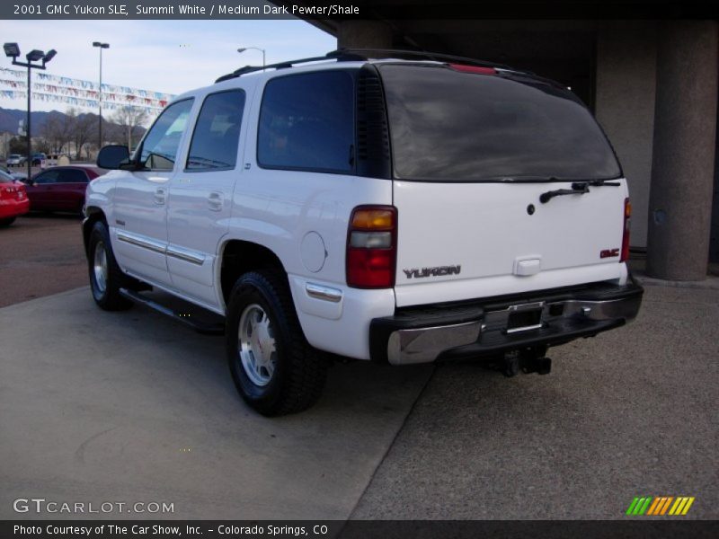 Summit White / Medium Dark Pewter/Shale 2001 GMC Yukon SLE