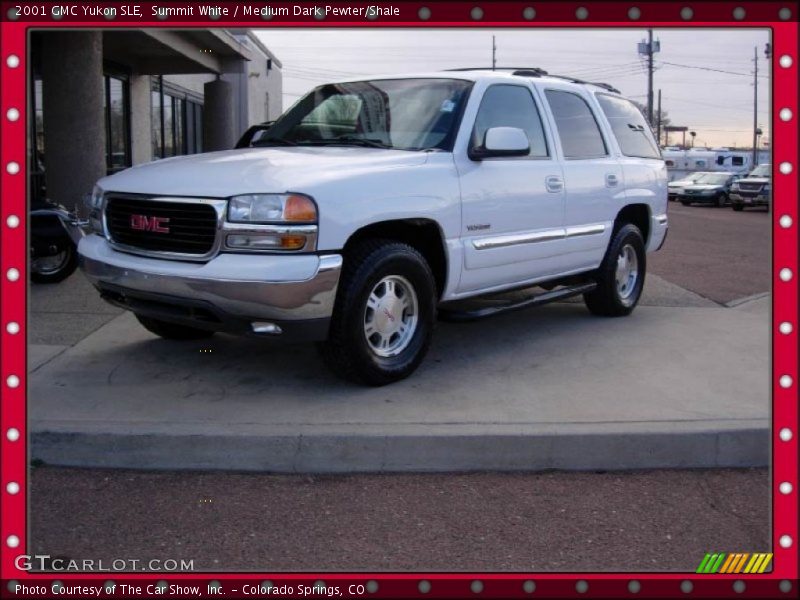 Summit White / Medium Dark Pewter/Shale 2001 GMC Yukon SLE