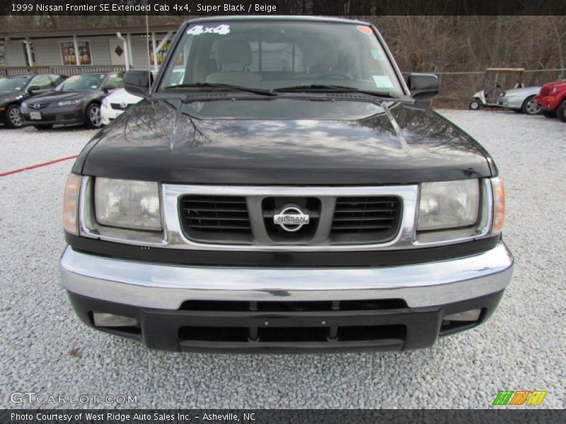 Super Black / Beige 1999 Nissan Frontier SE Extended Cab 4x4